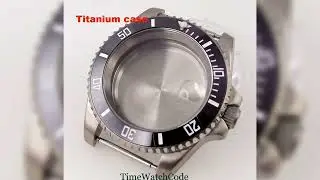 #Titanium Diving Watch Case 40mm 200m Waterproof Fit for NH35 NH36 ETA2824 PT5000 Antiallergry Sapp