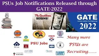 PSU job Notification through GATE-2022 I All Branch Eligible I Latest Job I By Dileep Gupta Sir