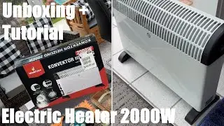 Electric Heater Energy Saving 2000 W with Turbo Fan, 24 Hour Timer Unboxing and instructions