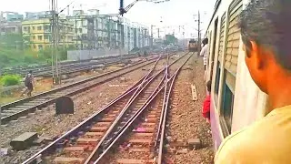 Maa Tara express just crossing Dum Dum Railway Station