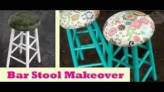 Bar Stool Makeover- Espa&ntilde;ol with English captions