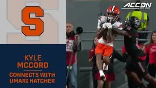 Syracuse's Kyle McCord Connects With Umari Hatcher For A Score