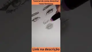 Tutorial de como Desenhar Rosto Feminino #shorts