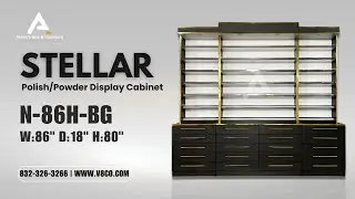 NAIL POLISH DISPLAY RACK [N-86H-BG] | Aaron's Spa & Furniture