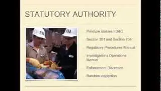 Wk 2 FDA Inspection Authority