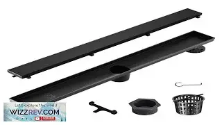 VEVOR 24 Inch Linear Shower Drain Offset with Tile Insert Cover Brushed 304 Stainless