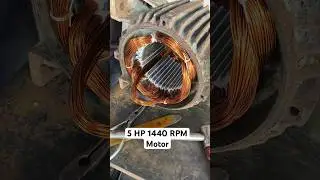 5 HP 1440 RPM 3 phase motor #winding #electical #repair #viral #youtubeshorts #diy