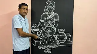 Learn to draw a woman water carrier || panihari drawing ||😲👌|| #panihariart #drawingideas #art 