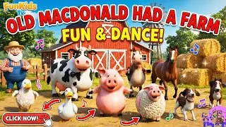 Old MacDonald Had a Farm 🐄🐷🦆 | Farm Animals Song | 3D Cartoon Nursery Rhyme for Kids