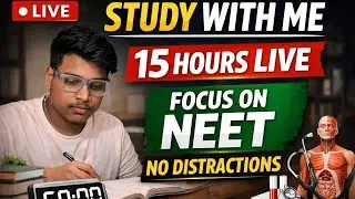 Day-18 of100 Days Challenge🔴LIVE STUDY WITH ME📚NEET 2026 Aspirant🎯Yakeen 2.0🤧#neet #studywithme #jee
