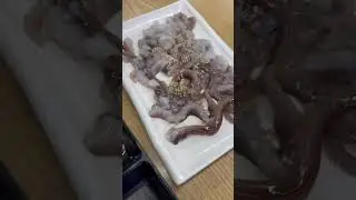 Eating live octopus 😱 #food #travel