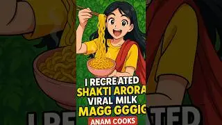 Viral Milk Maggi Recipe🍜🔥 #maggi #maggie #viralrecipes #youtubeshorts