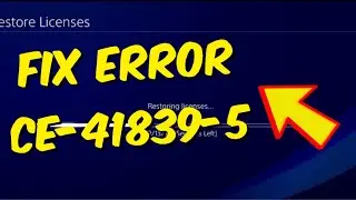 Как исправить ошибку PS4 CE-41839-5 - 2024