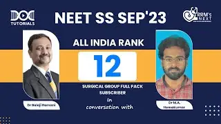 #SuccessStory | NEET SS 2023 Surgical Group Rank 12 Dr M.A.Hema Kumar with Dr Balaji Ramani