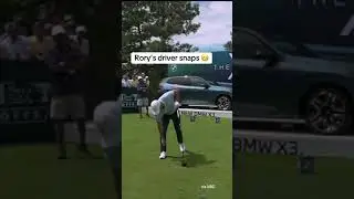 Rory McIlroy’s driver shaft snaps on No. 9 tee.