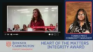 Ashlee DeWalt- Heart of the Matter Integrity Award