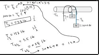 Static Friction in Flat Belts and Ropes: Example Calculation | Updated Version in Description