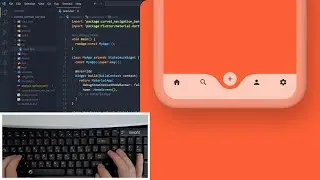 ASMR Programming - Coding Curved Bottom Nav Bar - No Talking