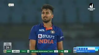 Umran Malik's 2 Wickets Against Bangladesh || India tour of Bangladesh 2022
