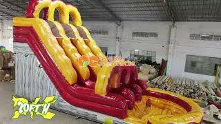 20ftH Dual lane water slides,inflatable marble water slide