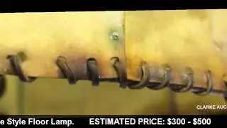 Antique Wrought Iron Floor Lamp | Lighting | Clarke Auction Gallery