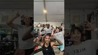 😂 Li Yueru TikTok dance w/ DP players | Unrivaled women's basketball #shorts #short #basketball