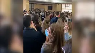 Protest studenata na Medinskom fakultetu