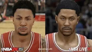 NBA 2K15 vs NBA Live 15 CHICAGO Bulls Face Comparison
