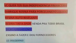 FORMULAS FA&Ccedil;A SUA TINTA RESINA EPOXI