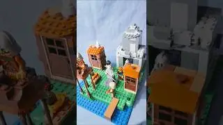 Medieval lego castle with village 🏰 #lego #castle #legofantasy