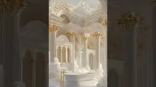 🌿✨ AI Aesthetic Luxury Bathroom | Heavenly Palace Cinematic Visual 🤍