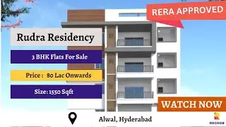 Rudra Residency |☎️ 7669414525 | 3 BHK Flats For Sale in Alwal, Hyderabad