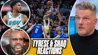 Tyrese Haliburton & Shaq Break Down Controversial 4 Point Play To Beat Bucks | Pat McAfee Show