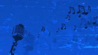 Music Notes floating from Microphone // Color Variation 03