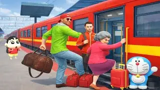 Scary Teacher Ka Gaon 🏡💥 Gaye | Franklin Shin-chan & Doraemon 😱 | Indian Theft Auto Simulator 💥