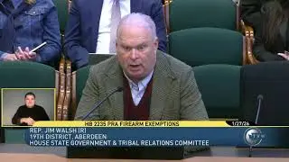 Rep. Jim Walsh testifies on bill bill to protect privacy of those exercising constitutional rights