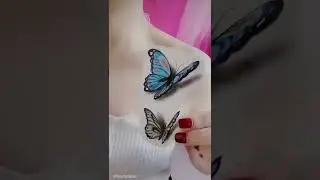 butterfly 🦋🦋 tattoo#temporary tattoo#tiktok#shorts