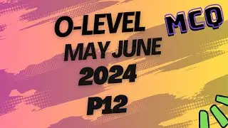 Physics 5054 - P12 - May June 2024
