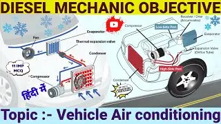 Diesel Mechanic Objective Questions | विषय :- वाहन Air Conditioning महत्पूर्ण के MCQ साथ