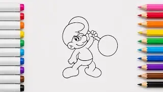 Smurf drawing #Smurf #drawing #drawingtutorial #relaxing #subscribe #asmr #satisfying #painting#draw