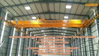 15 Ton Double Girder EOT Crane | 17.9 Mtr Span | 58 Mtr Long Travel | 9.5 Mtr Lift | Heavy Duty