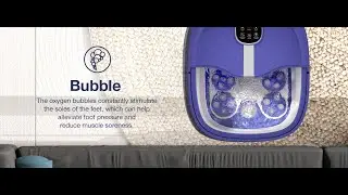 HOSPAN 2023 8 Upgrade Collapsible Foot Spa Electric Rotary Massage, Foot Bath with Heat, Bubble, Rem