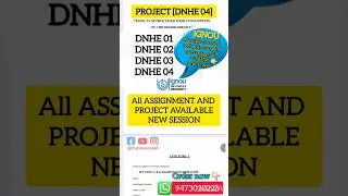 DNHE assignment and Project Work कैसे बनाएं||IGNOU DNHE assignment and Project ||#ignoudnhe #dnhe