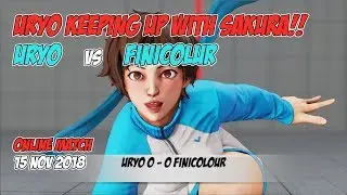 Uryo keeping up with Sakura!!! Uryo(Sakura) vs Finicolour(Ryu) | SF5 Online Match 15 Nov 2018