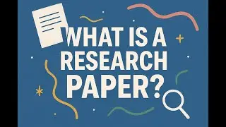 Anatomy of a Research Paper