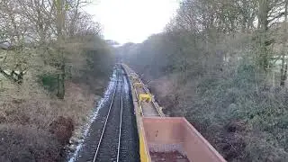 66108 gives Full Power up the Langho incline with the first engineering train of 2025!