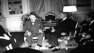 French President Charles De Gaulle stands in a car to rally popular support durin...HD Stock Footage