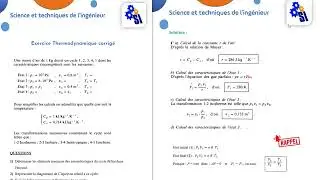 Exercice corrigé Cycle de Clapeyron