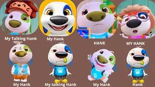 My Talking Hank Explore the small island and watch the fireworks cute game