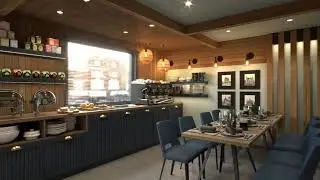 3d Hotel Breakfast Area - Architectural Animation